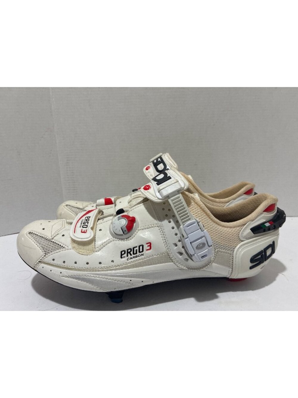 Sidi Ergo 3 Vent Carbon Road Cycling Shoes, Size 47/White, 3 Bolt, Outdoor/Sport